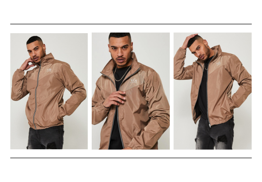 Last Chance to Grab the Ashbridge Windbreaker Jacket in Khaki and Stone from Voi Jeans!