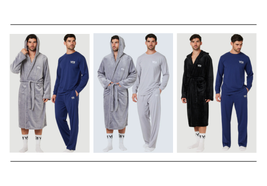 Nightwear Bundle for Winter: Fleece Dressing Gown & Cotton PJ Set – Save 75%