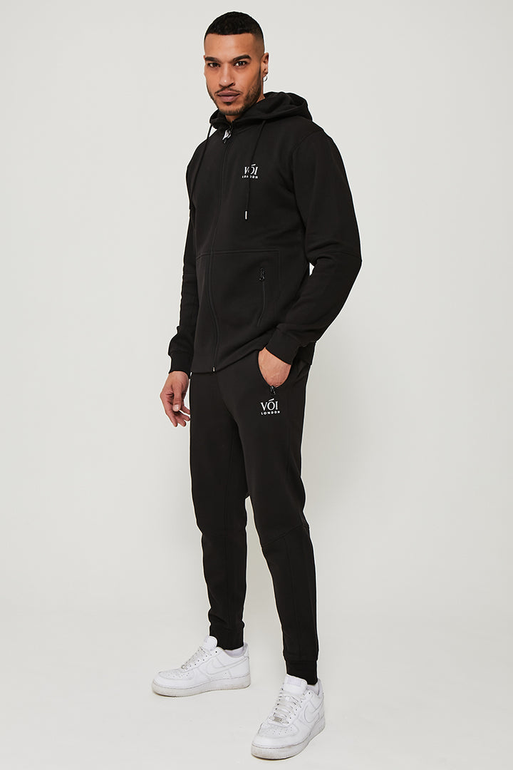 Guilford Fleece Zip Hoodie - Black