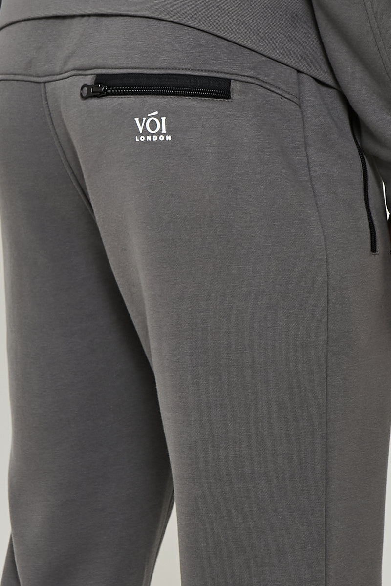 Guilford Fleece Cuffed Joggers - Dark Grey