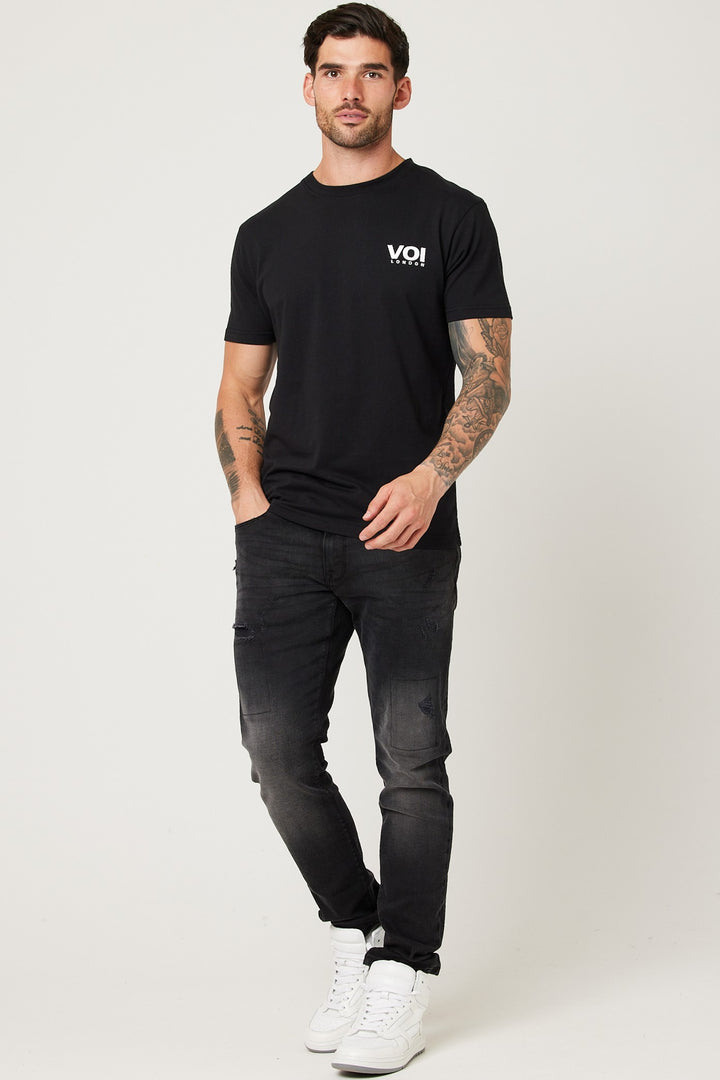 Sutherland Slim Fit 100% Cotton T-Shirt - Black