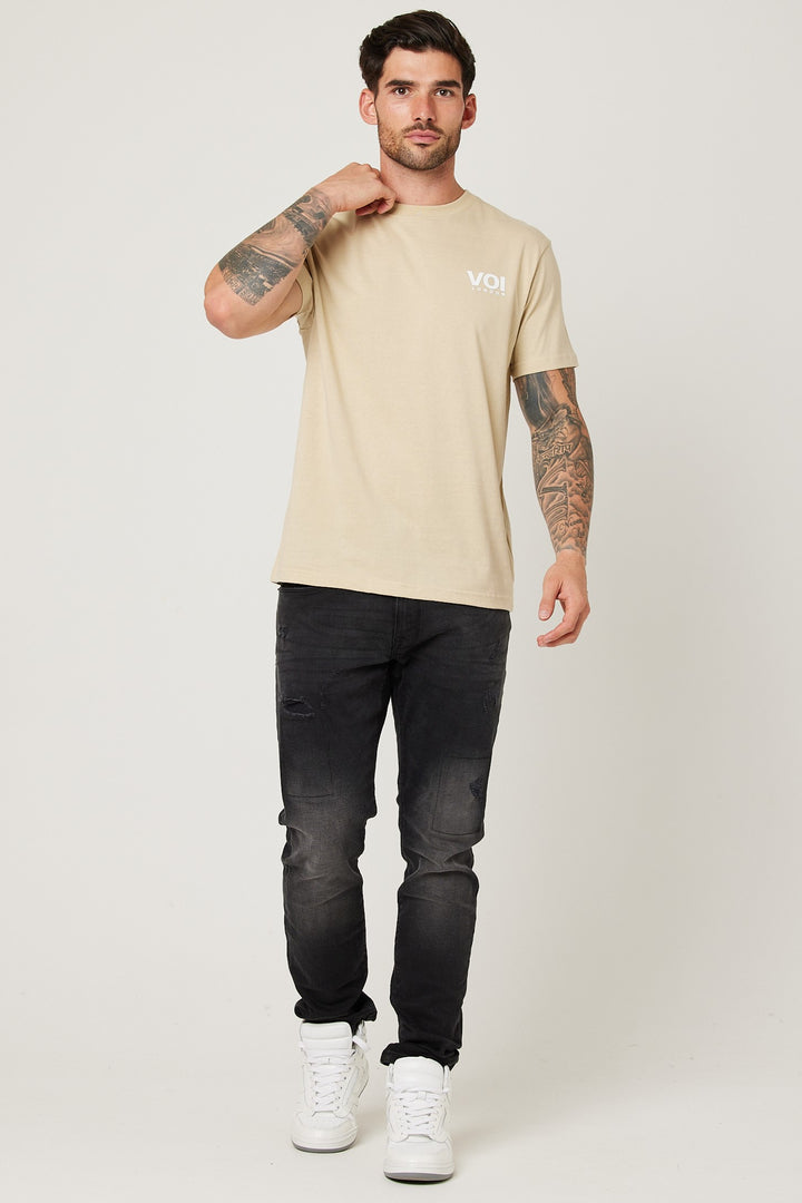 Sutherland Slim Fit 100% Cotton T-Shirt - Stone