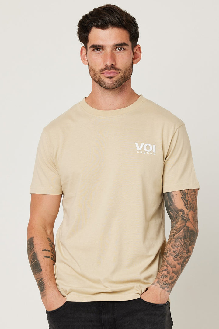 Sutherland Slim Fit 100% Cotton T-Shirt - Stone