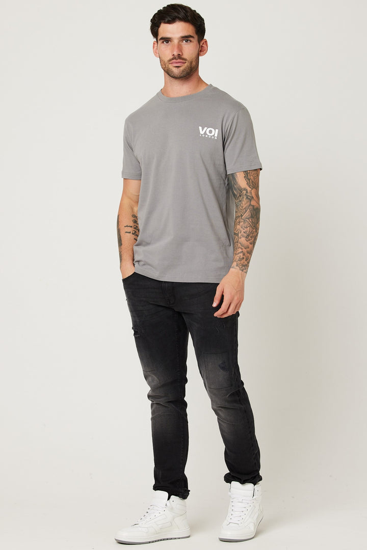 Sutherland Slim Fit 100% Cotton T-Shirt - Dark Grey