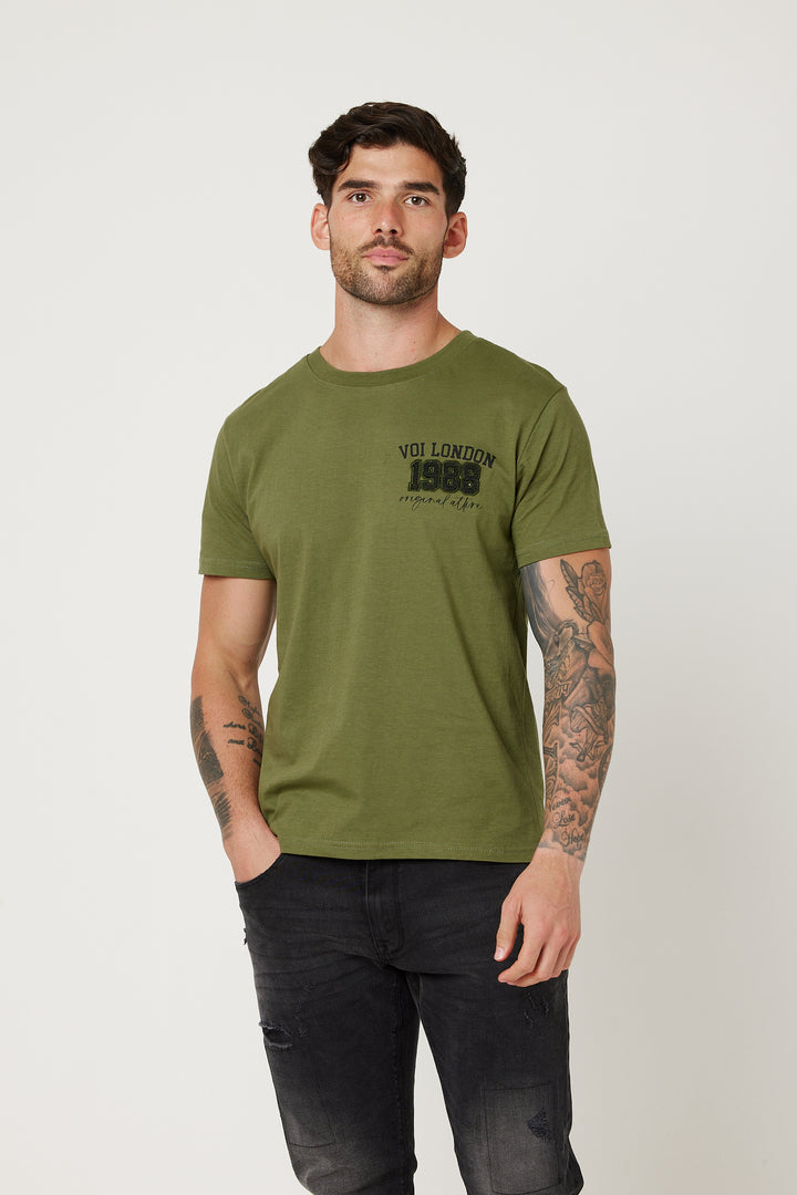 Chalcot Slim Fit 100% Cotton T-Shirt - Khaki