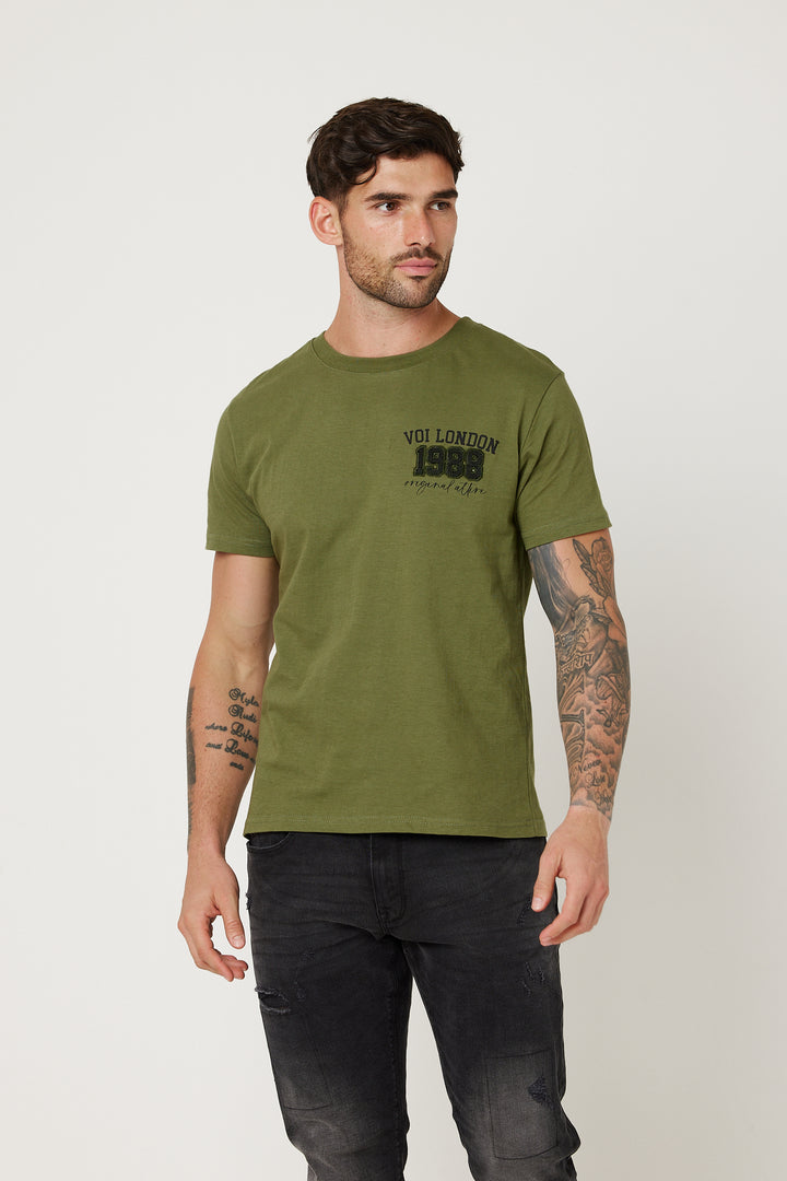 Chalcot Slim Fit 100% Cotton T-Shirt - Khaki