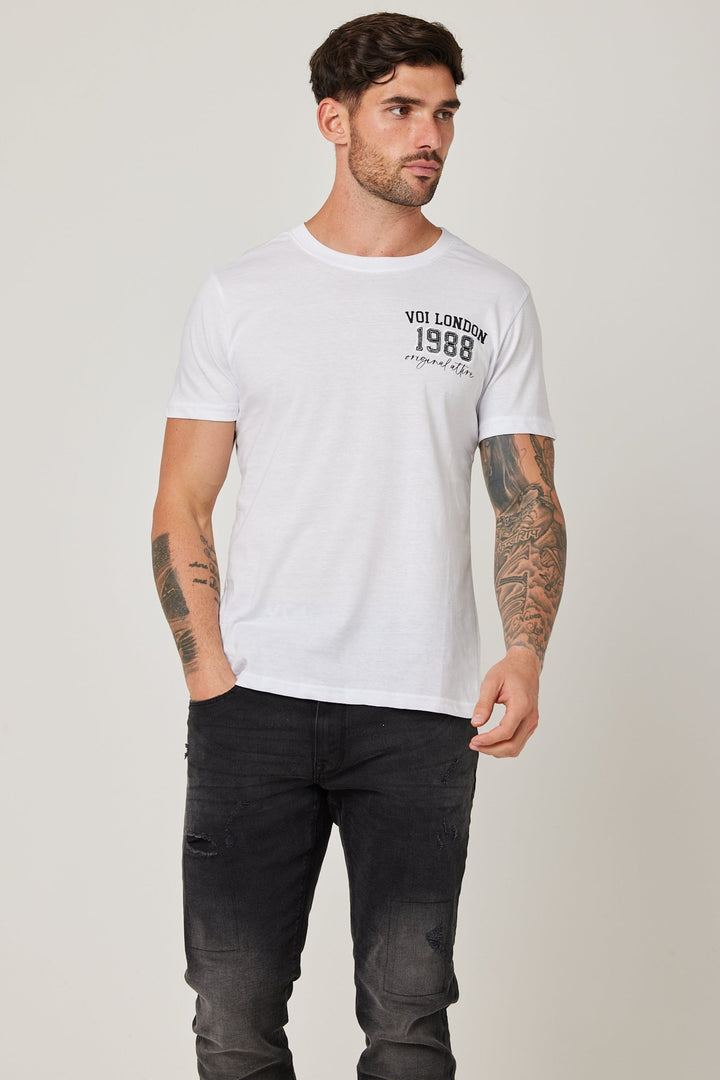 Chalcot Slim Fit 100% Cotton T-Shirt - White