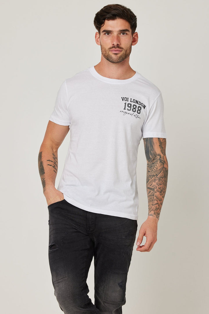 Chalcot Slim Fit 100% Cotton T-Shirt - White