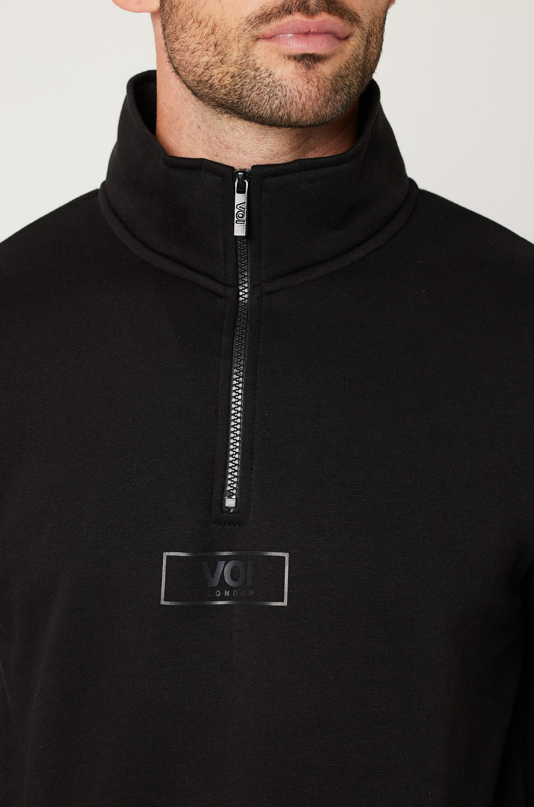 Rodney 1/4 Zip Fleece Cargo Tracksuit - Black