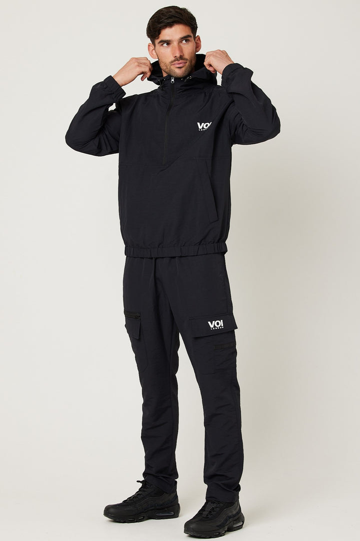 Tech Woven Cargo Tracksuit - Black