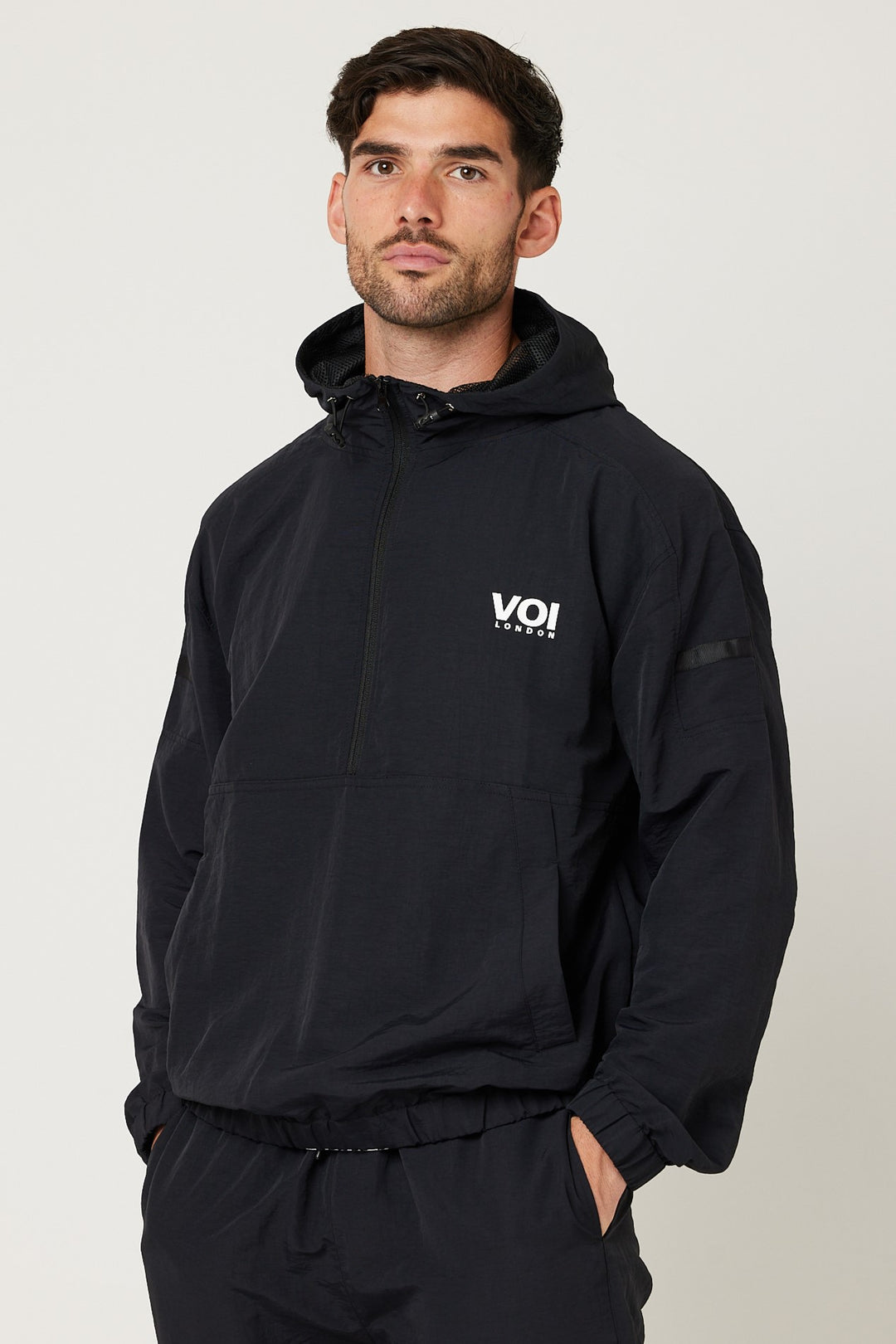 Tech Woven Cargo Tracksuit - Black