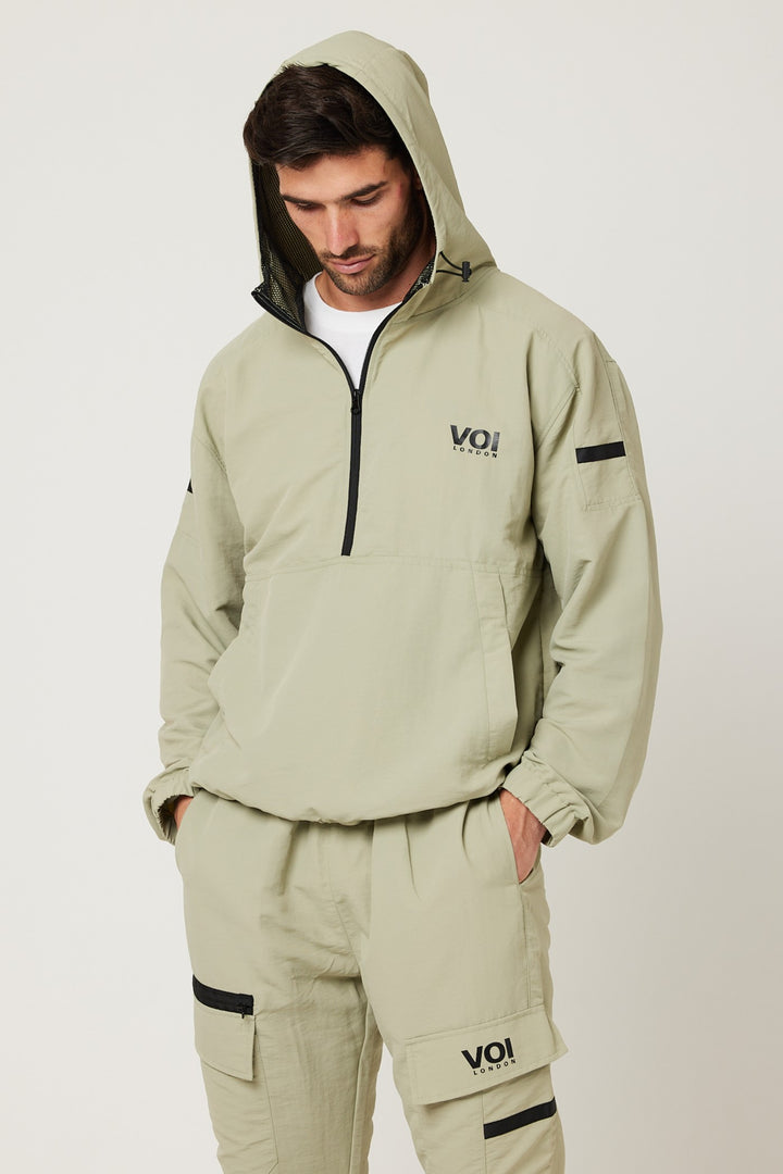 Tech Woven Cargo Tracksuit - Stone