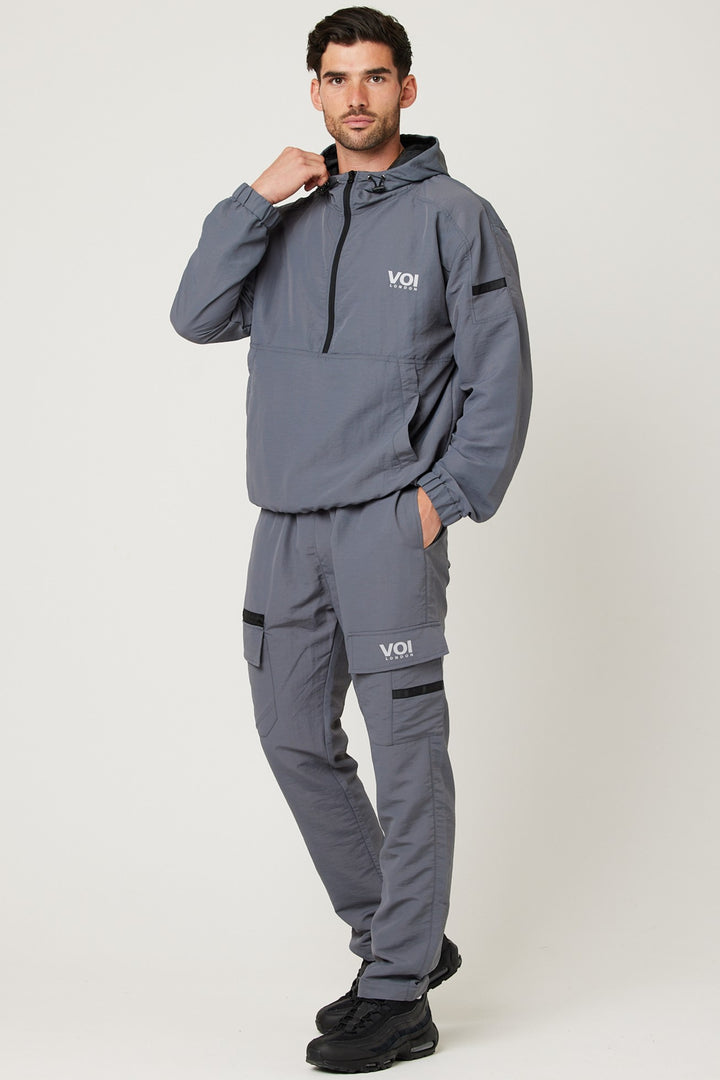 Tech Woven Cargo Tracksuit - Dark Grey