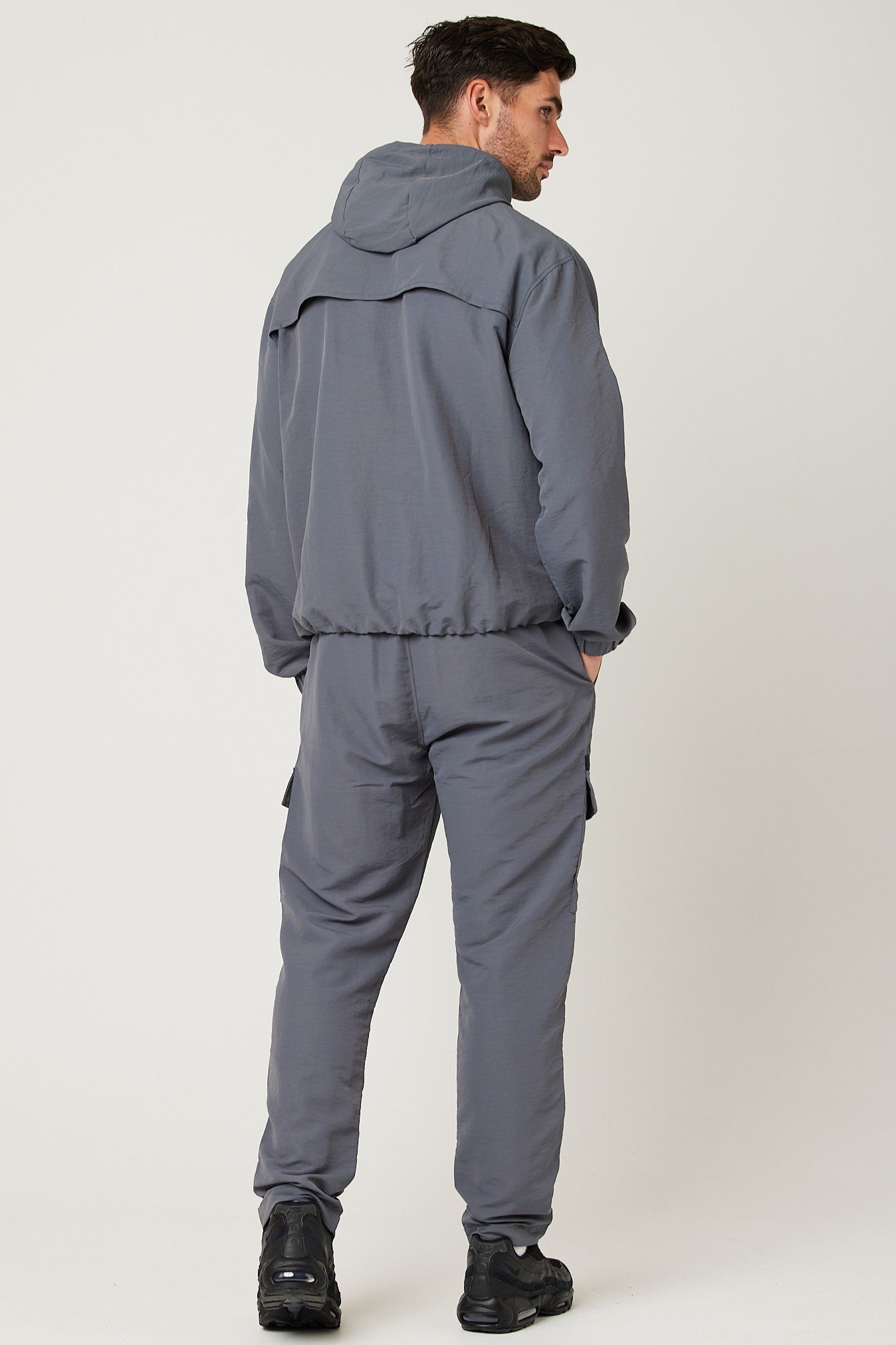 Tech Woven Cargo Tracksuit Dark Grey