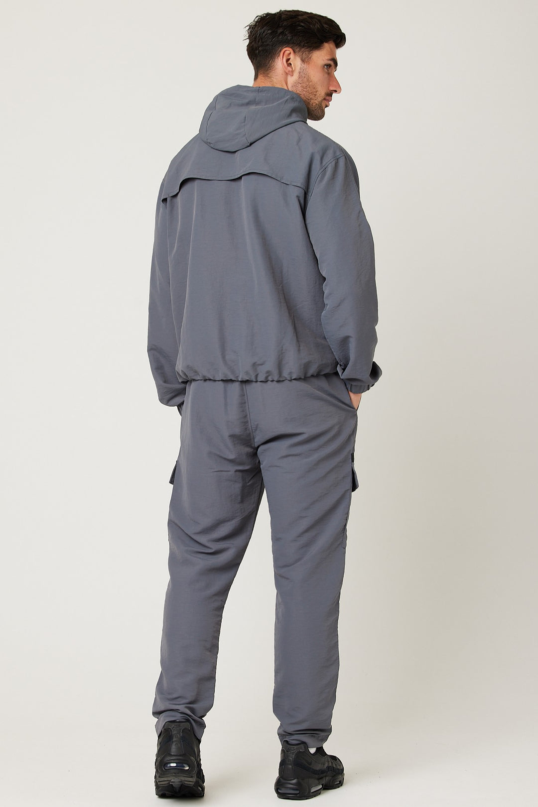 Tech Woven Cargo Tracksuit - Dark Grey