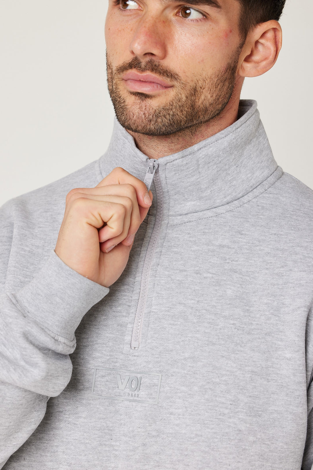 Rodney 1/4 Zip Fleece Cargo Tracksuit - Grey Marl