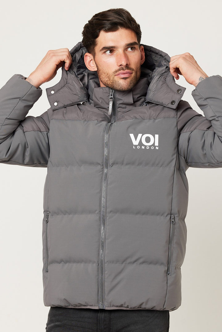 Downsbury Puffer Jacket - Grey