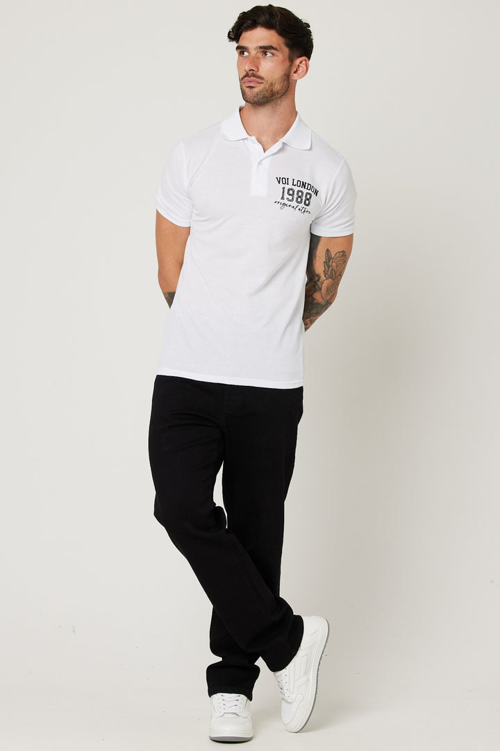 Chatsworth Slim Fit Pique Polo Shirt - White