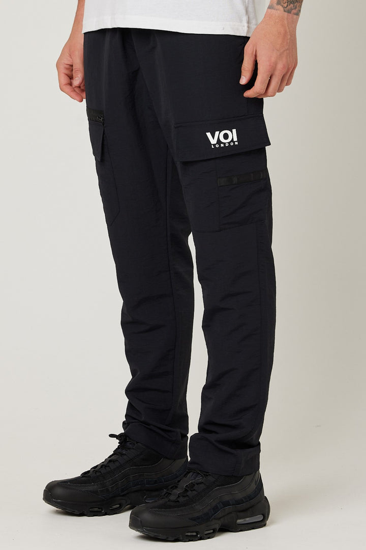 Tech Woven Cargo Tracksuit - Black