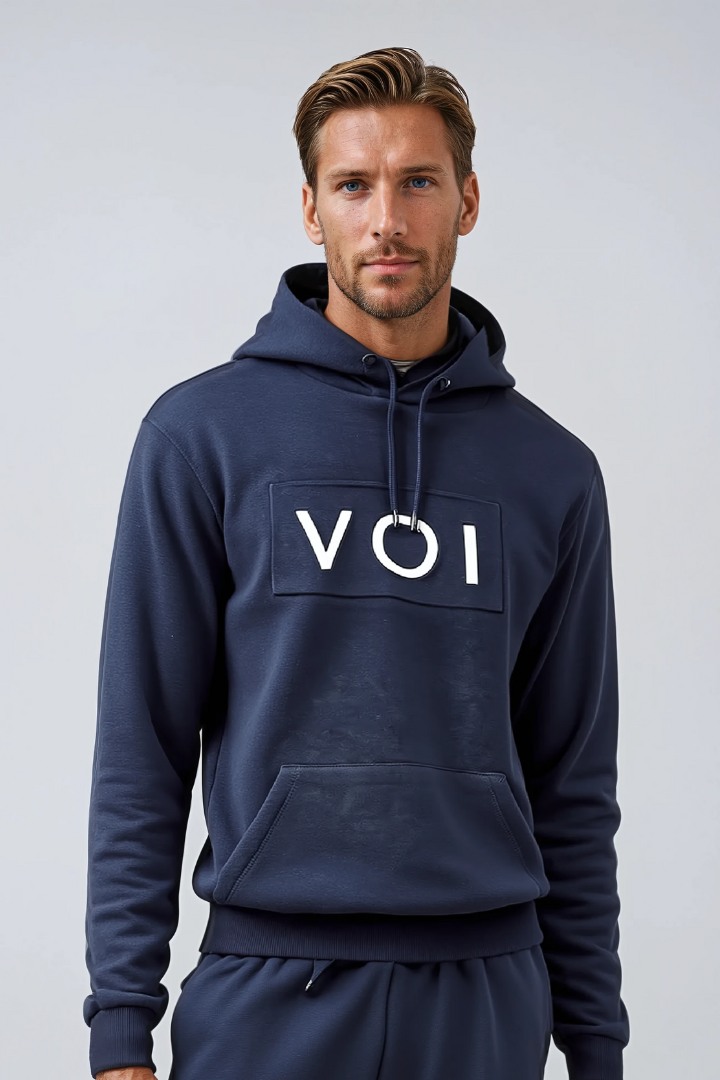 Brooklands Fleece Hoodie - Navy