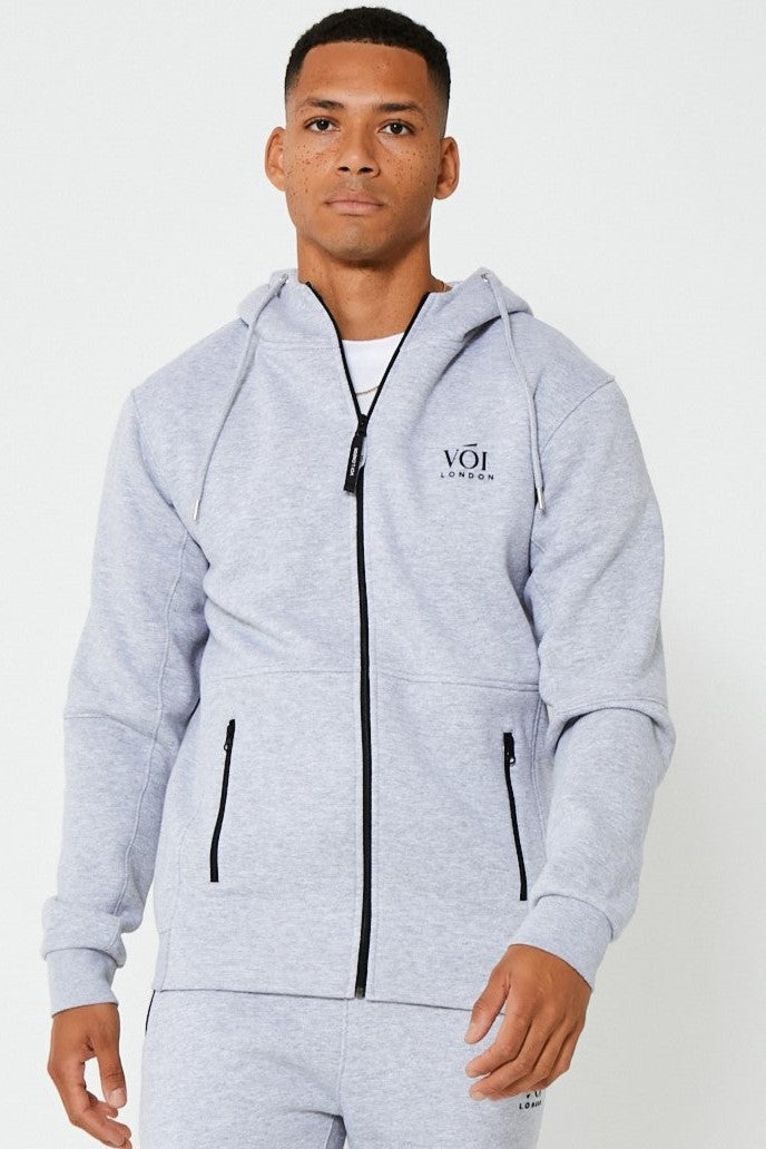 Guilford Fleece Zip Hoodie - Grey Marl