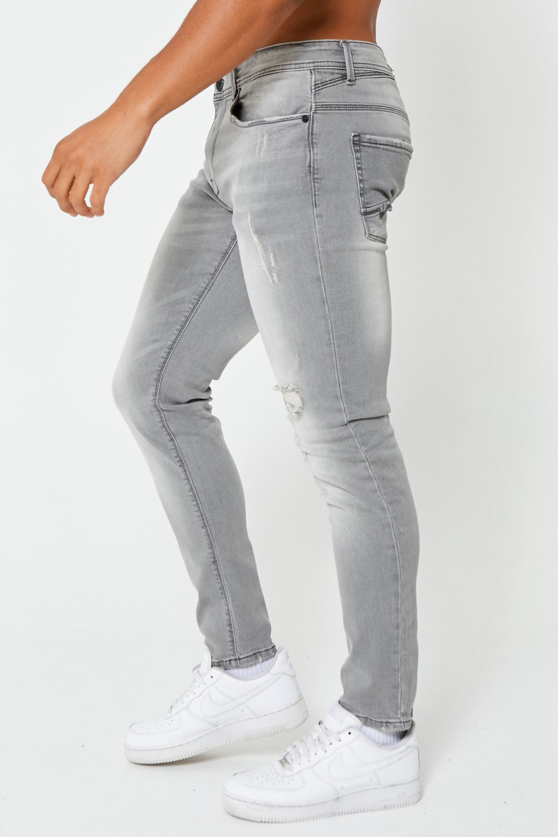 Grey 2024 tapered jeans