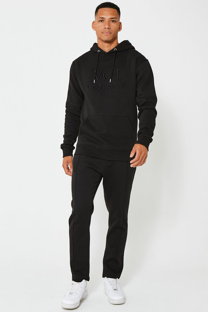 Holloway Road Fleece Open Joggers - Black