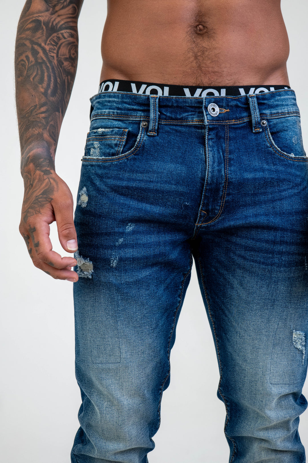 Belmont Tapered Jeans - Mid Blue