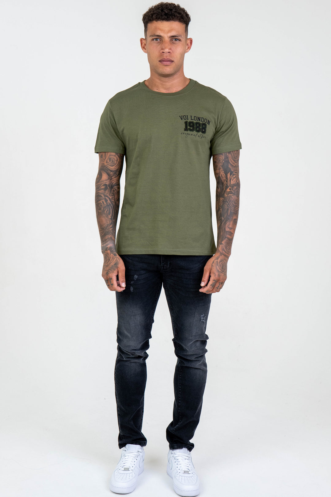 Chalcot Slim Fit 100% Cotton T-Shirt - Khaki