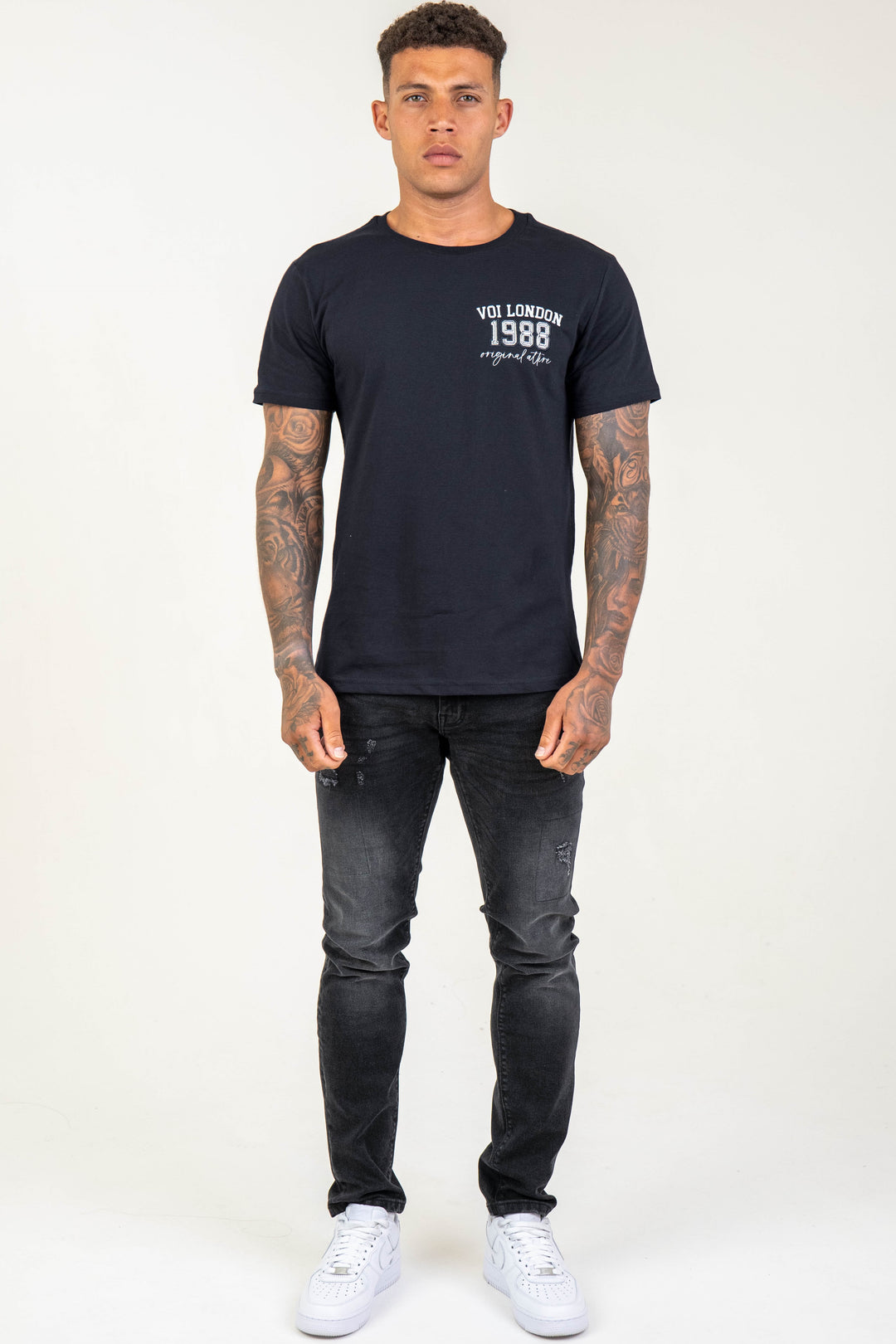 Chalcot Slim Fit 100% Cotton T-Shirt - Navy