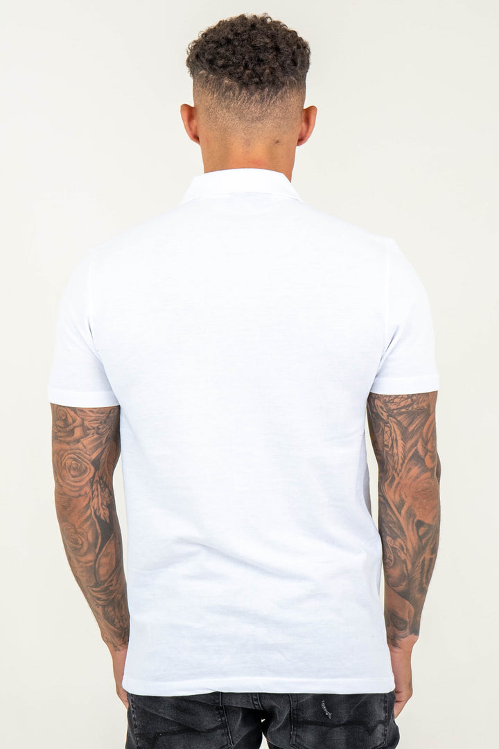 Chatsworth Slim Fit Pique Polo Shirt - White