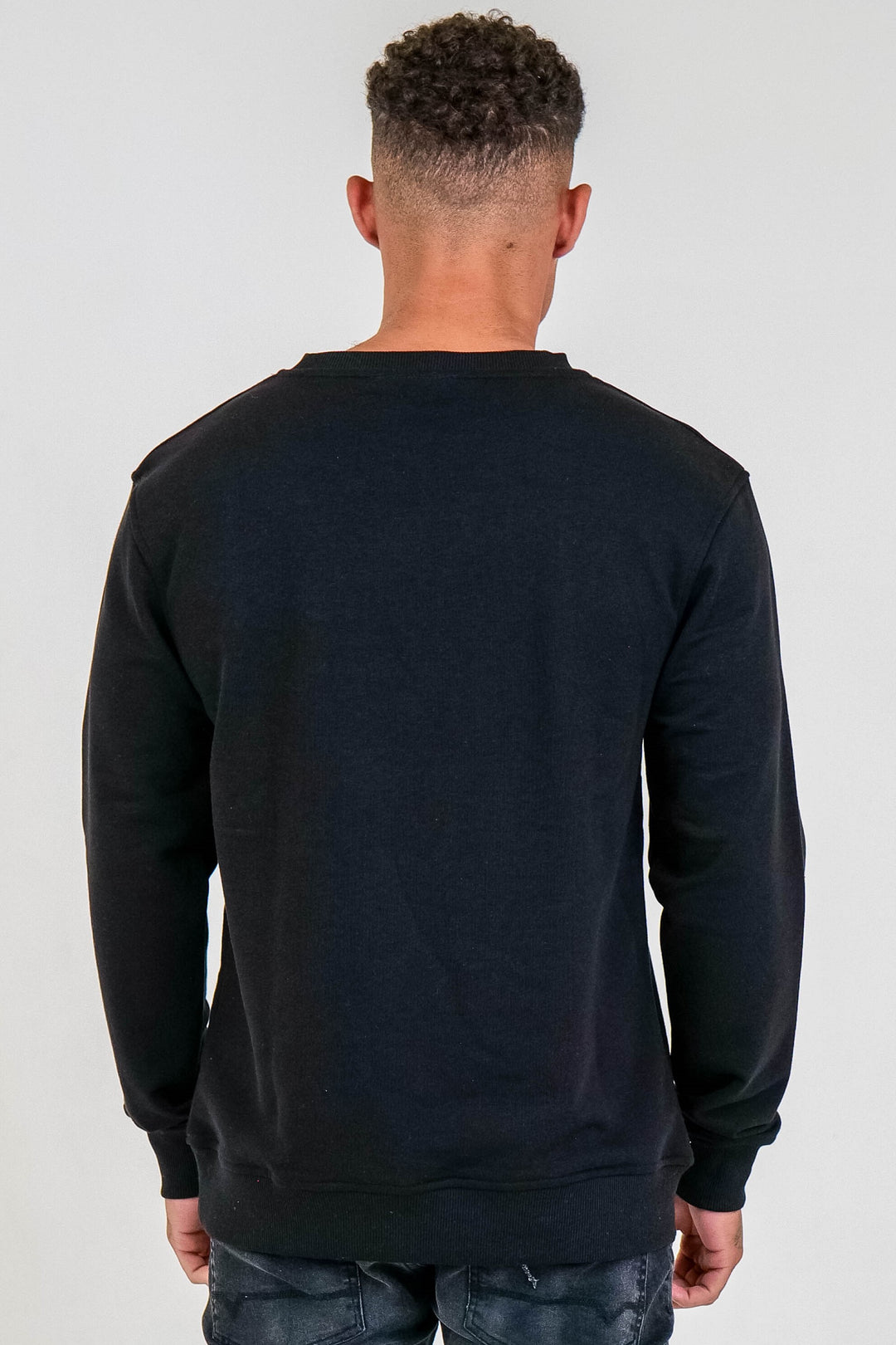 Clarendon Regular Fit Fleece Crew Sweatshirt - Black