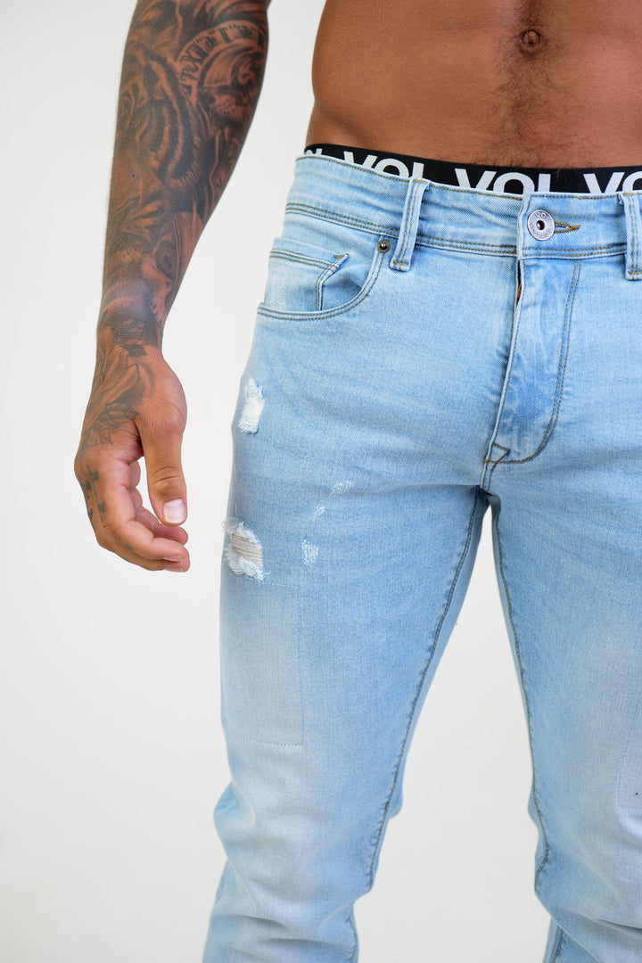 Belmont Tapered Jeans - Ice Blue