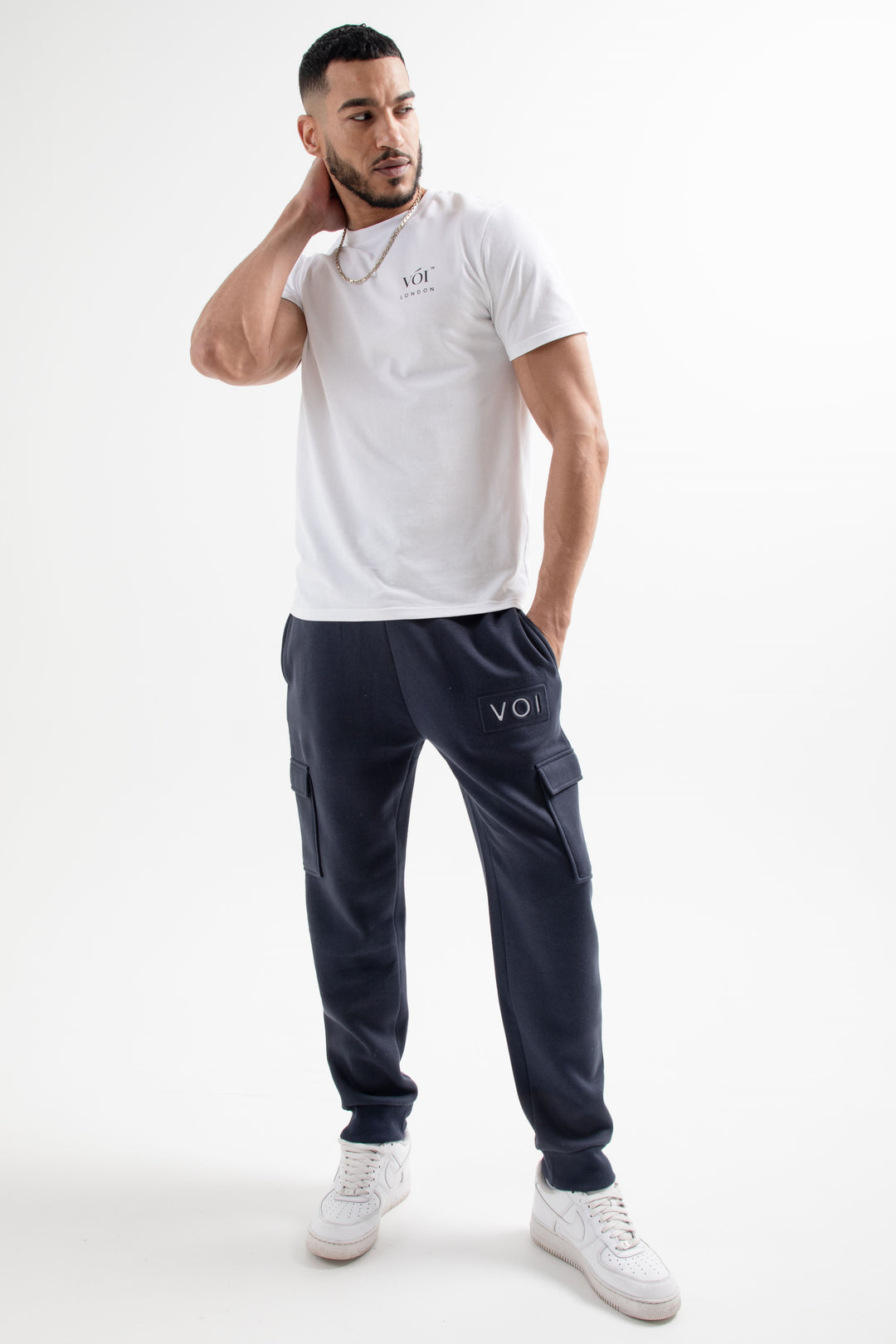 Hampshire Cargo Fleece-Jogginghose - Marineblau