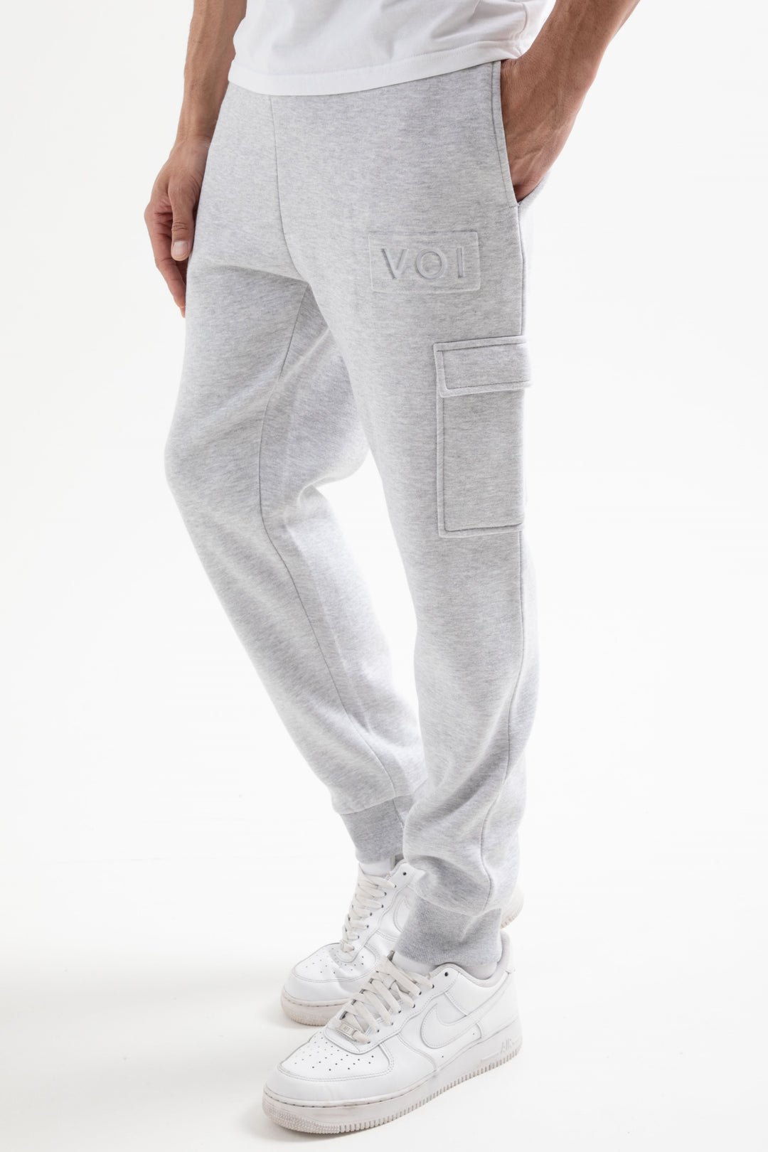 Hampshire Cargo Fleece Jogger - Grey Marl