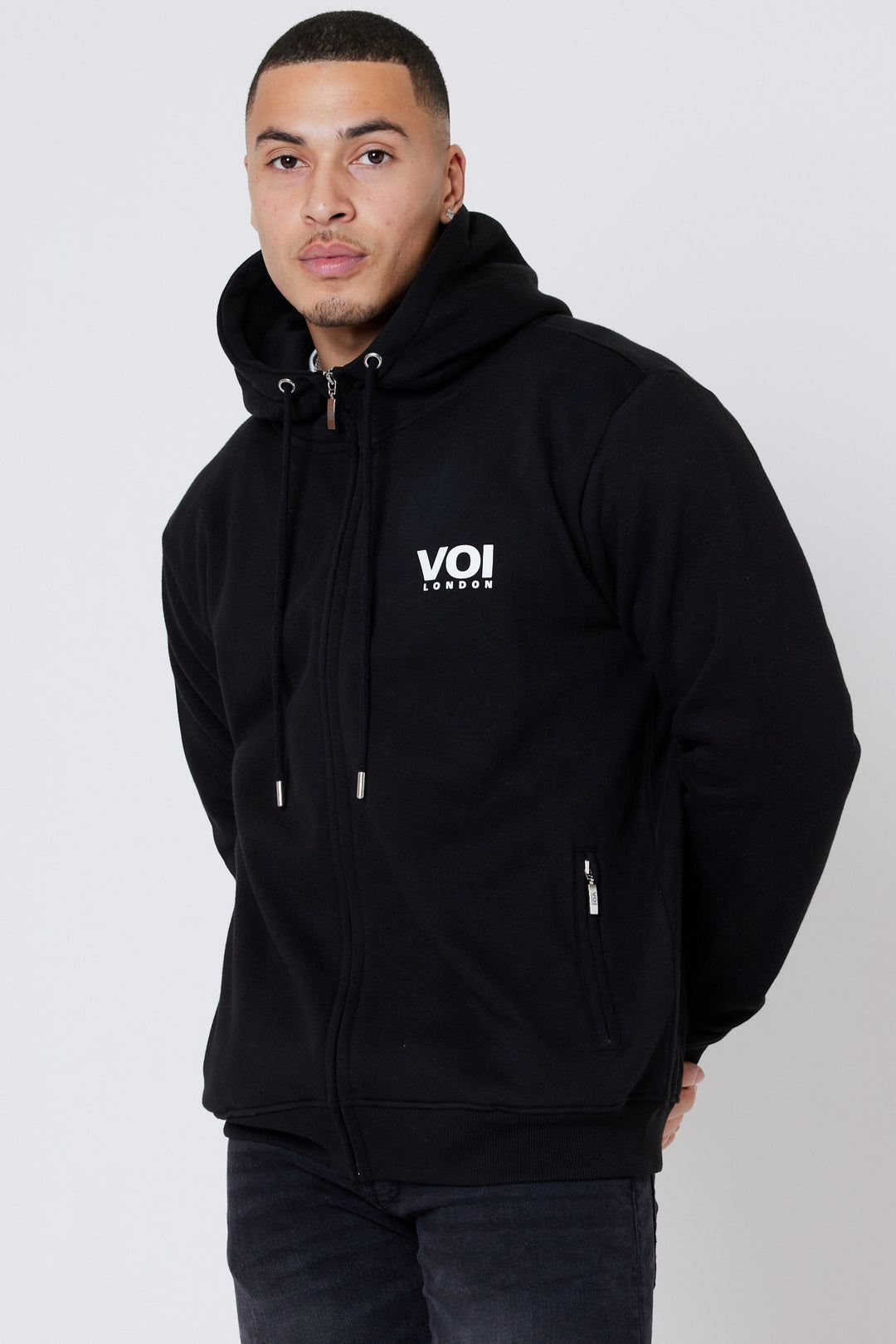 Warner Street Fleece Zip Hoodie - Black