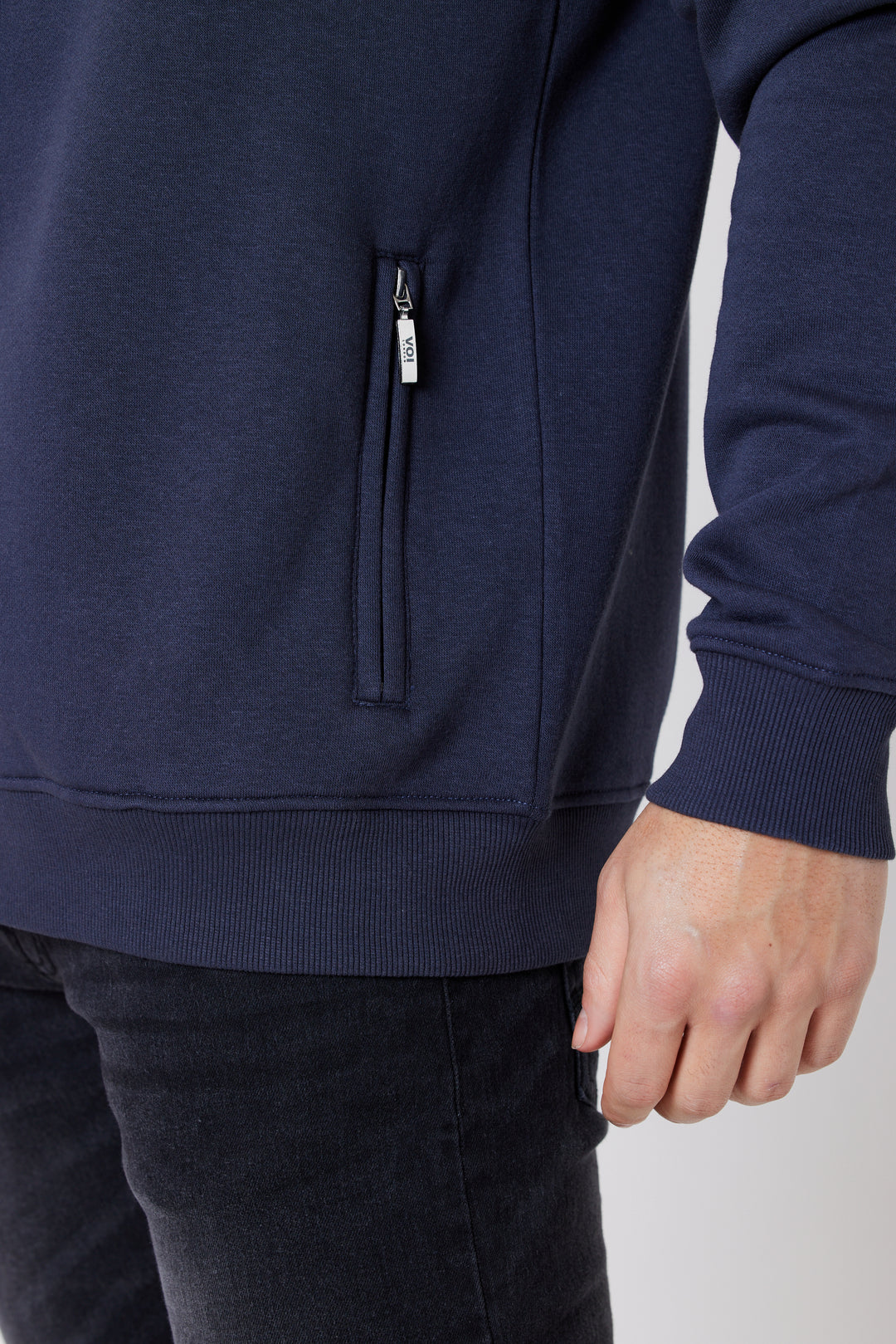 Warner Street Fleece Zip Hoodie - Navy