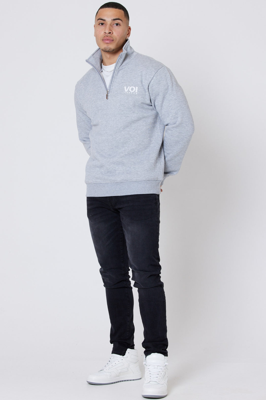 Westmount Fleece 1/4 Zip Jumper- Grey Marl