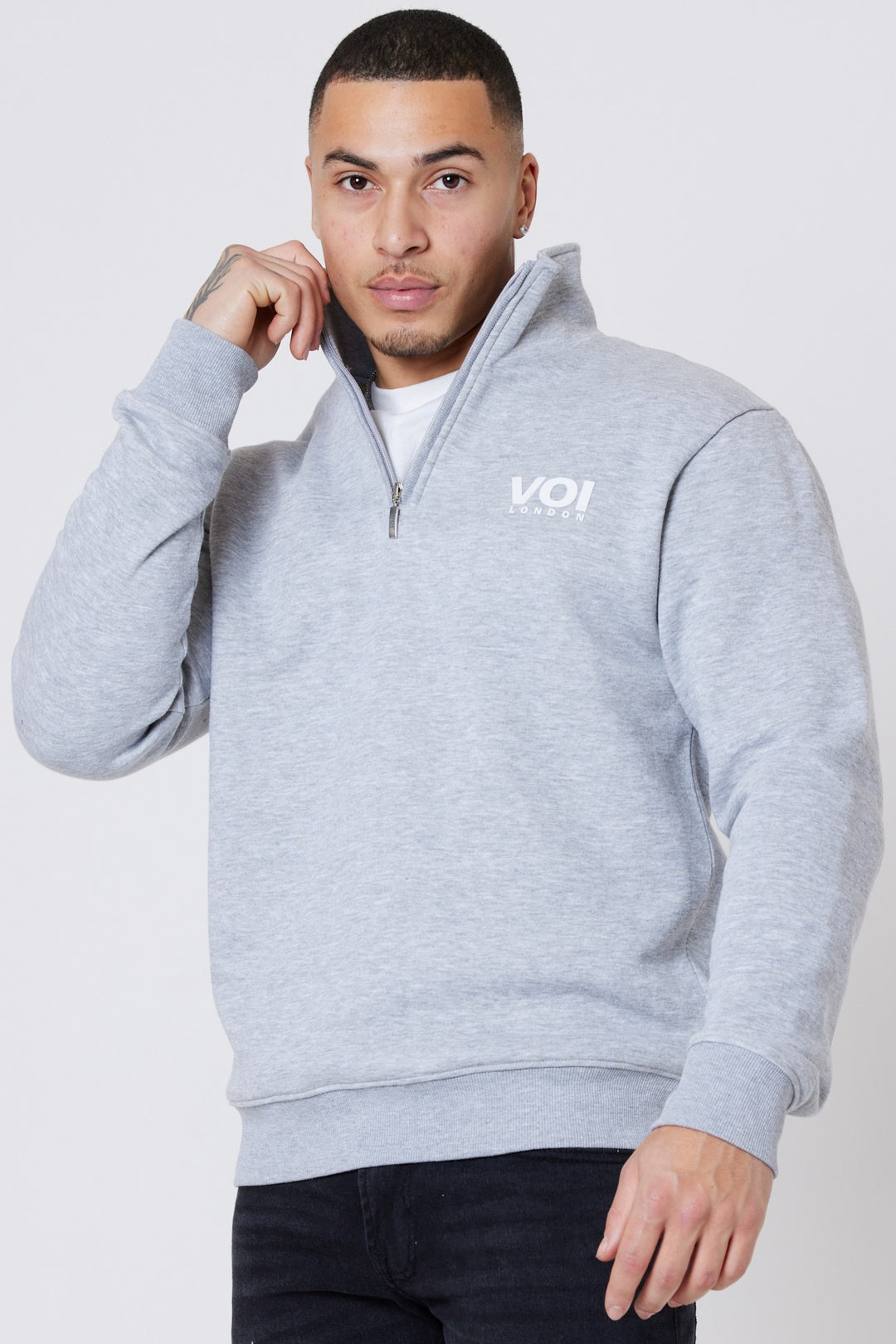 Westmount Fleece 1/4 Zip Jumper- Grey Marl