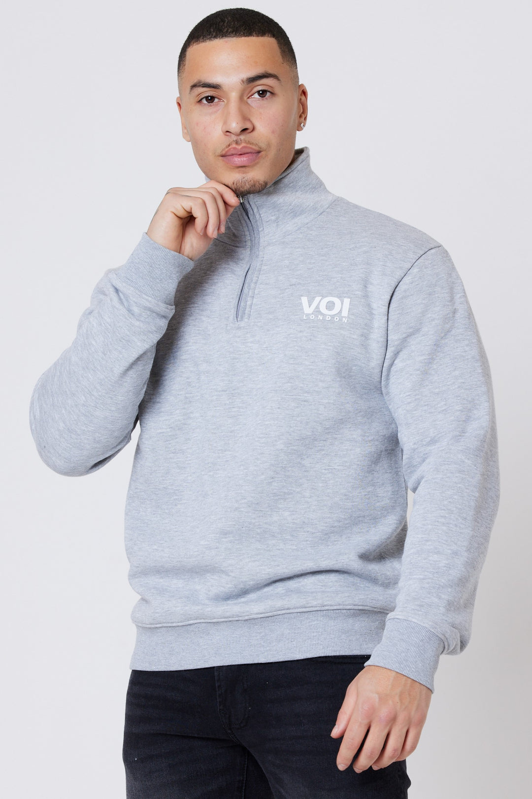 Westmount Fleece 1/4 Zip Jumper- Grey Marl