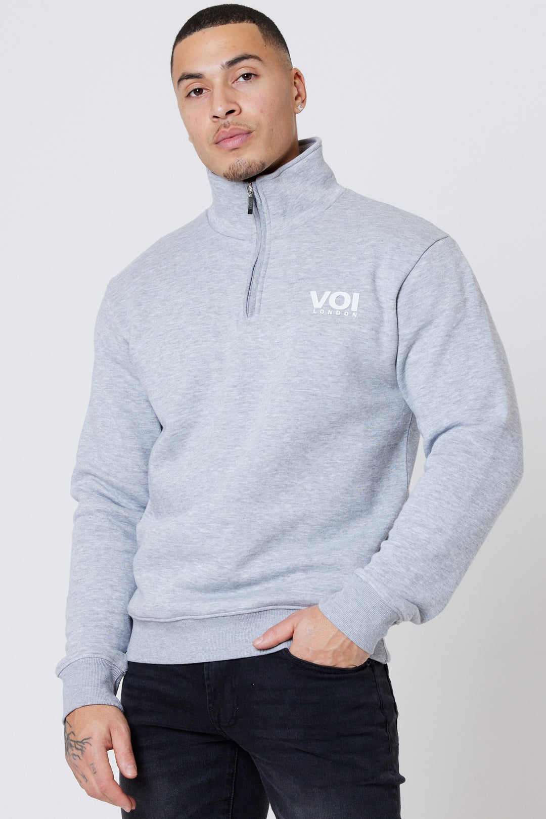 Westmount Fleece 1/4 Zip Jumper- Grey Marl