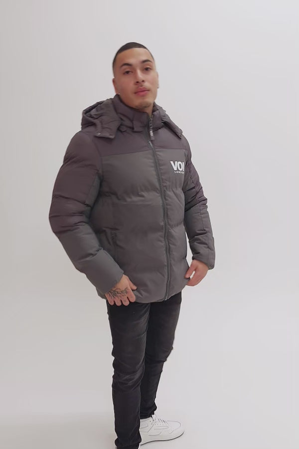 Downsbury Puffer Jacket - Grey